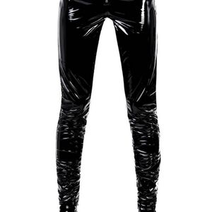 Killstar Black Shiny Pants with Zipper Details